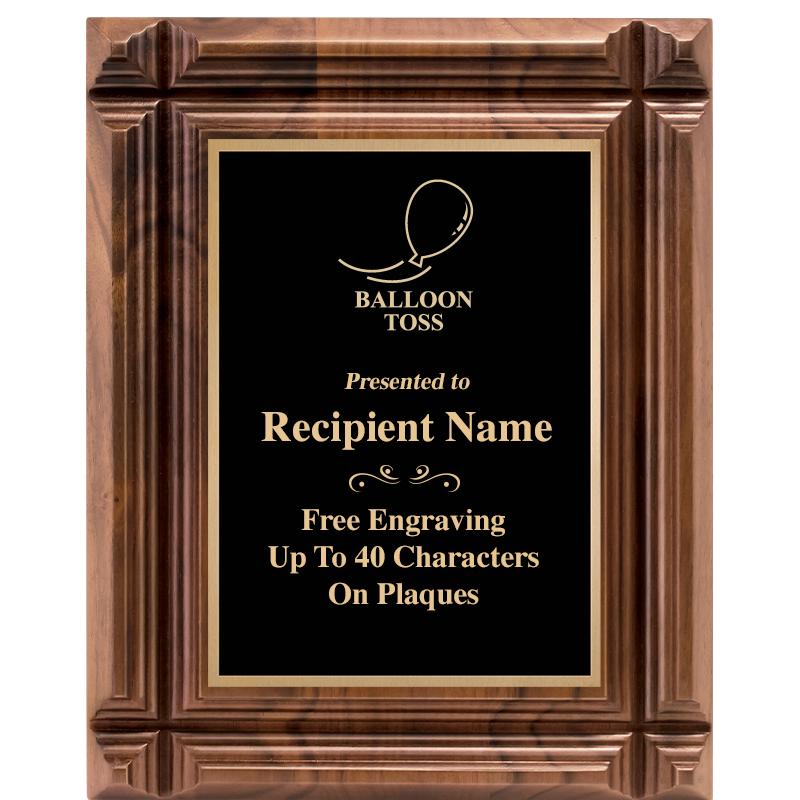 8X10 WALNUT GROOVE PLAQUE