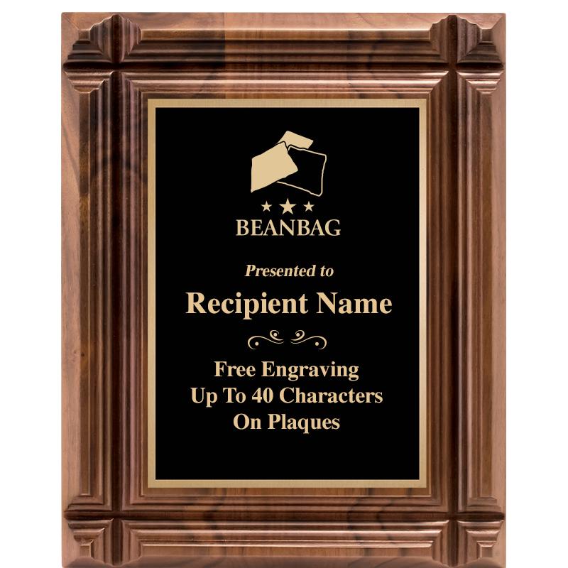 8X10 WALNUT GROOVE PLAQUE