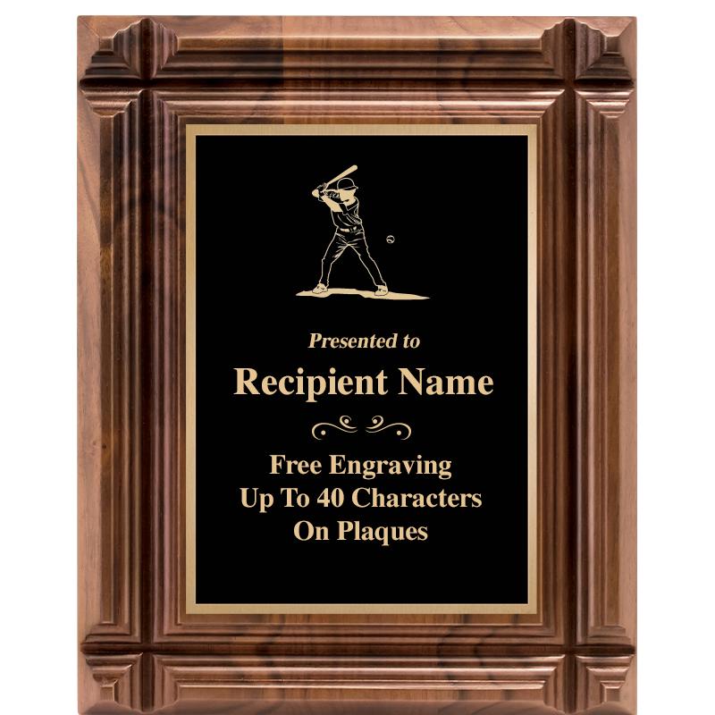 8X10 WALNUT GROOVE PLAQUE