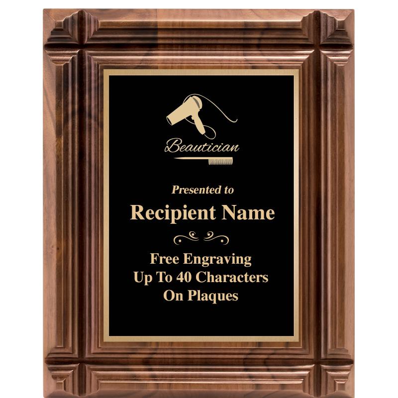 8X10 WALNUT GROOVE PLAQUE