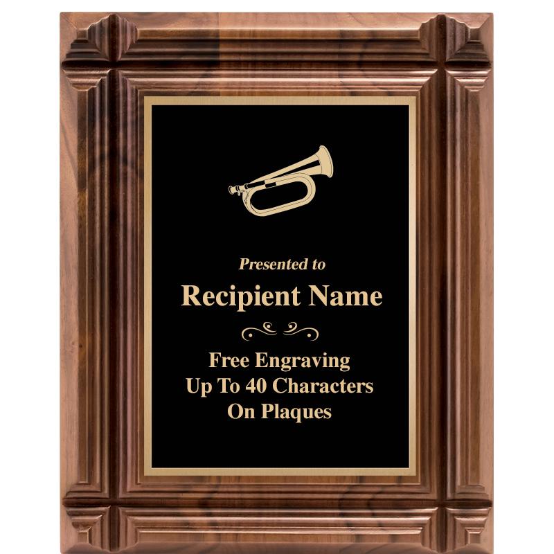 8X10 WALNUT GROOVE PLAQUE