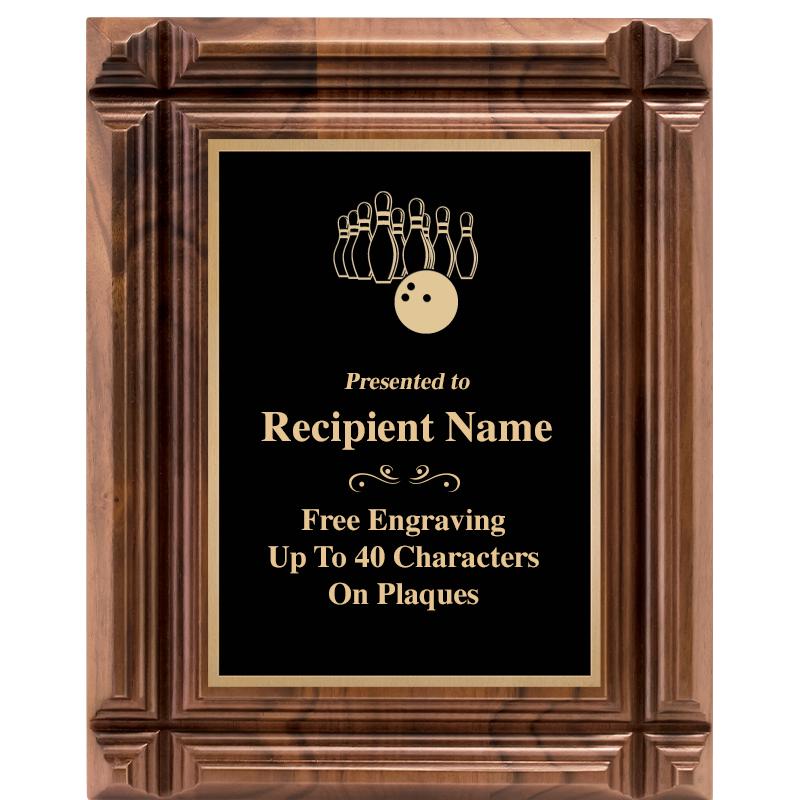 8X10 WALNUT GROOVE PLAQUE