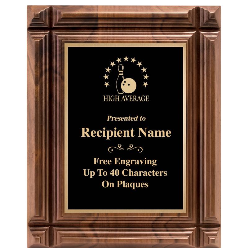 8X10 WALNUT GROOVE PLAQUE