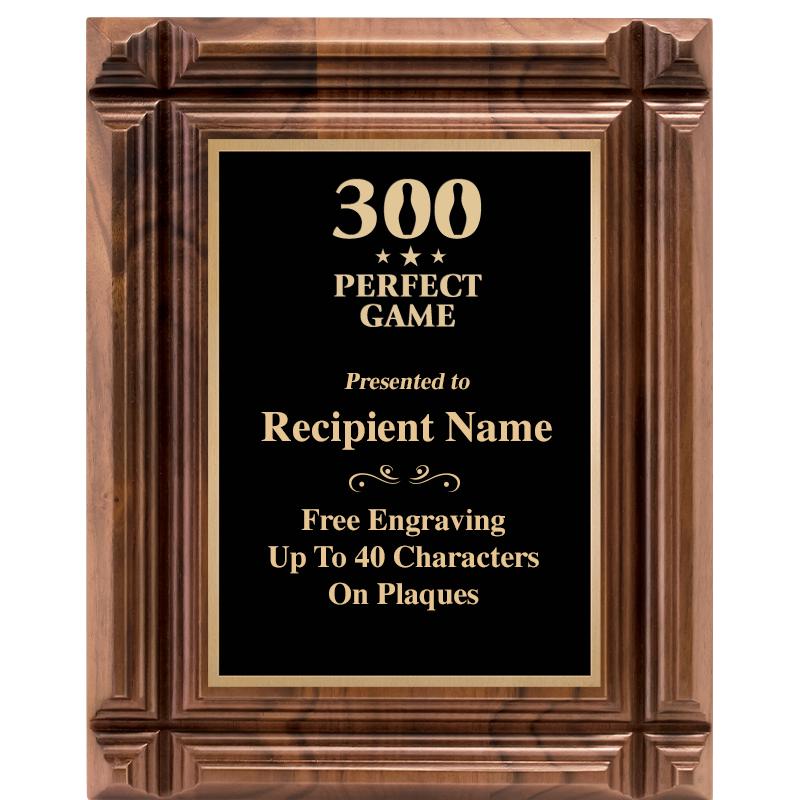 8X10 WALNUT GROOVE PLAQUE