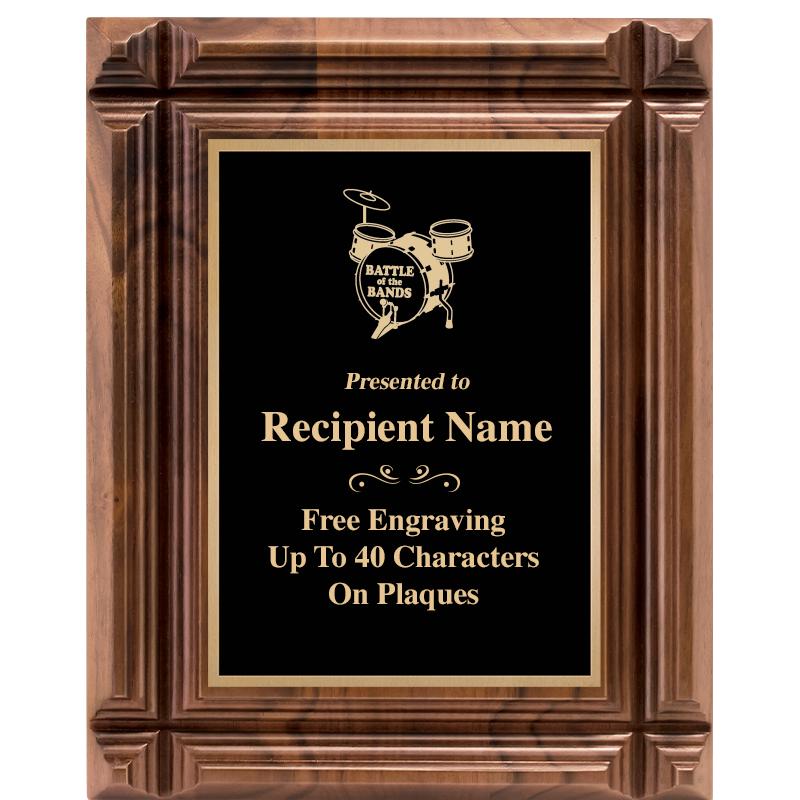 8X10 WALNUT GROOVE PLAQUE