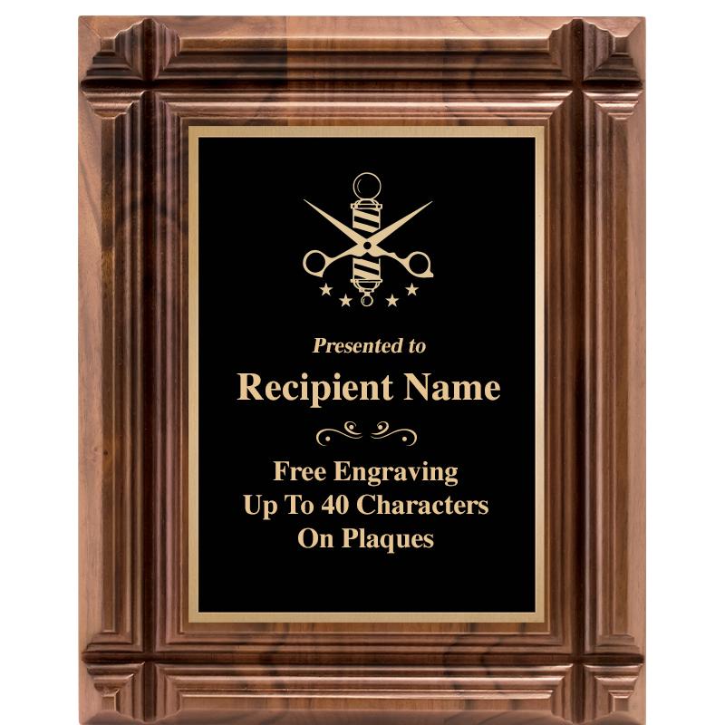 8X10 WALNUT GROOVE PLAQUE