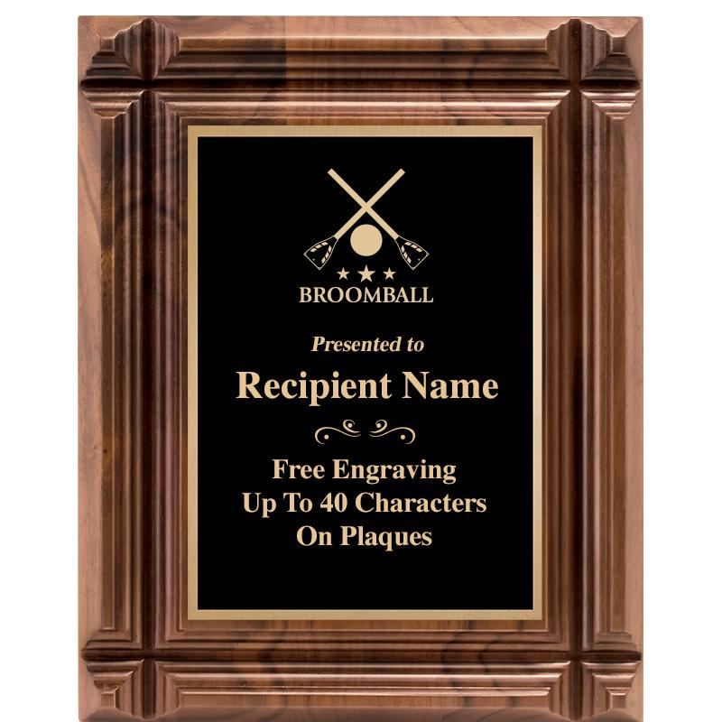 8X10 WALNUT GROOVE PLAQUE