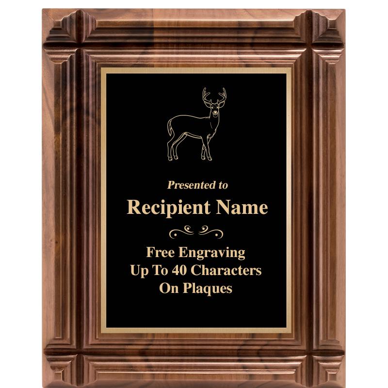 8X10 WALNUT GROOVE PLAQUE