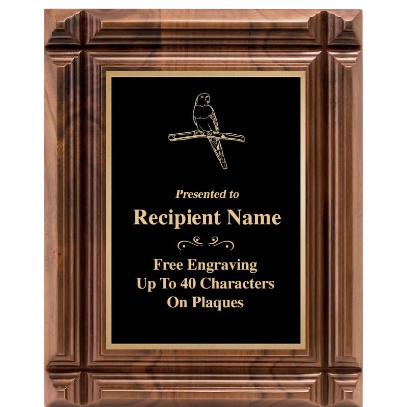 8X10 WALNUT GROOVE PLAQUE