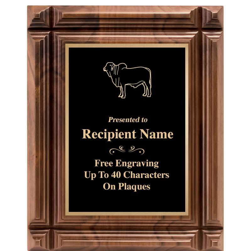 8X10 WALNUT GROOVE PLAQUE