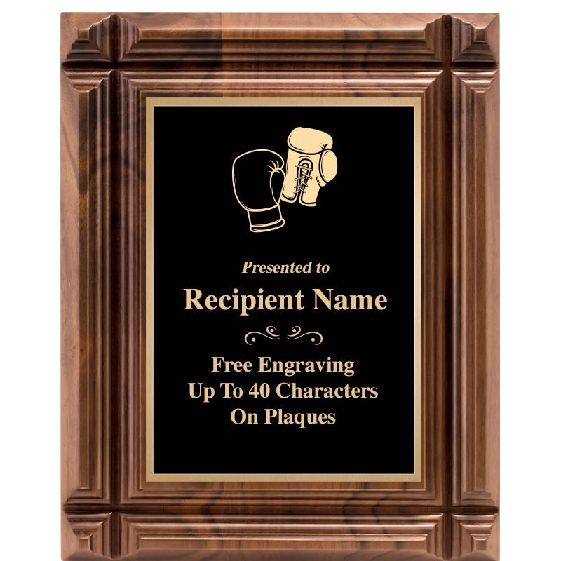 8X10 WALNUT GROOVE PLAQUE