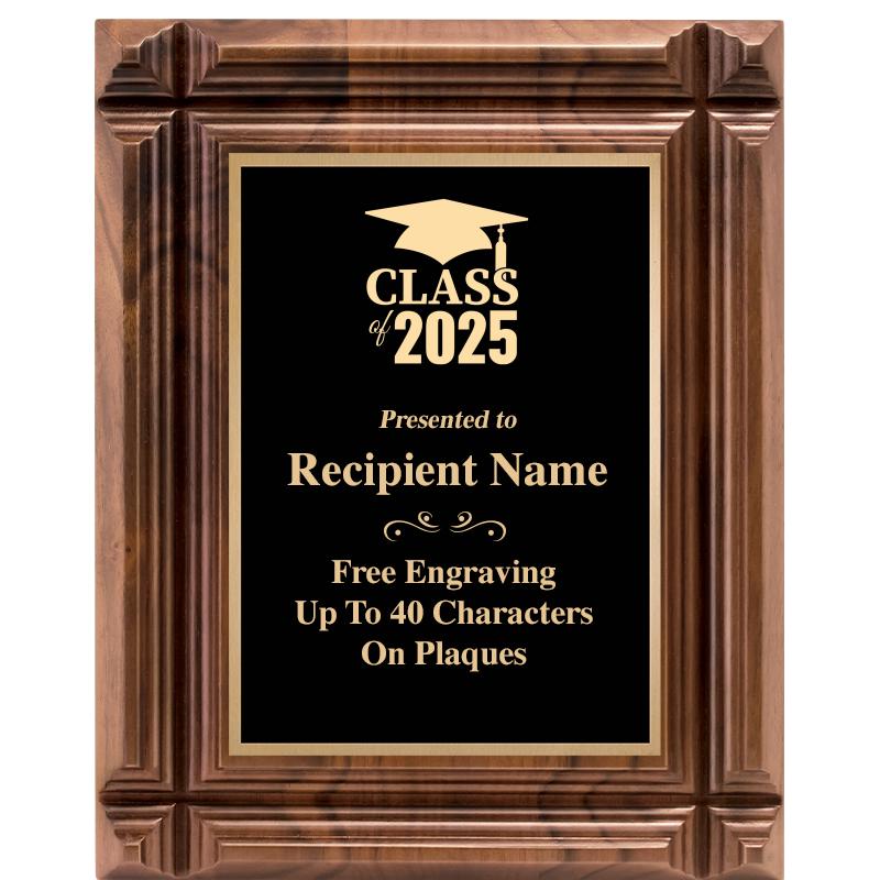 8X10 WALNUT GROOVE PLAQUE