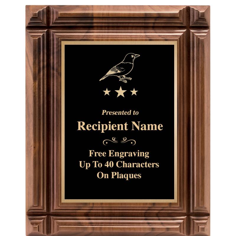 8X10 WALNUT GROOVE PLAQUE