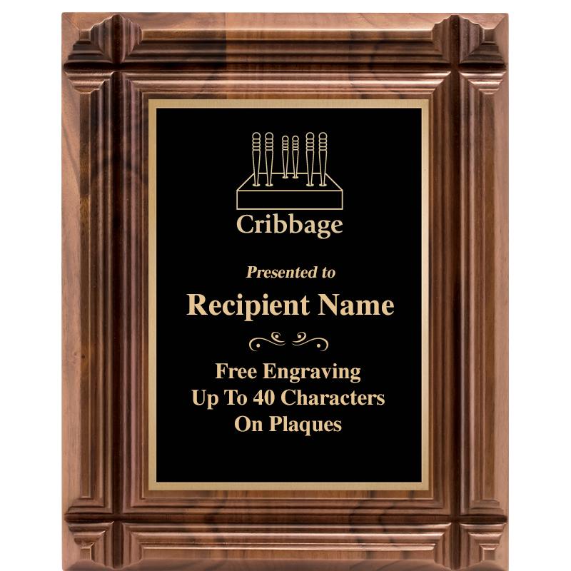 8X10 WALNUT GROOVE PLAQUE