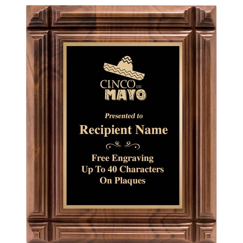 8X10 WALNUT GROOVE PLAQUE