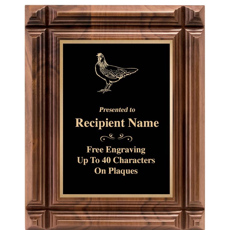 8X10 WALNUT GROOVE PLAQUE