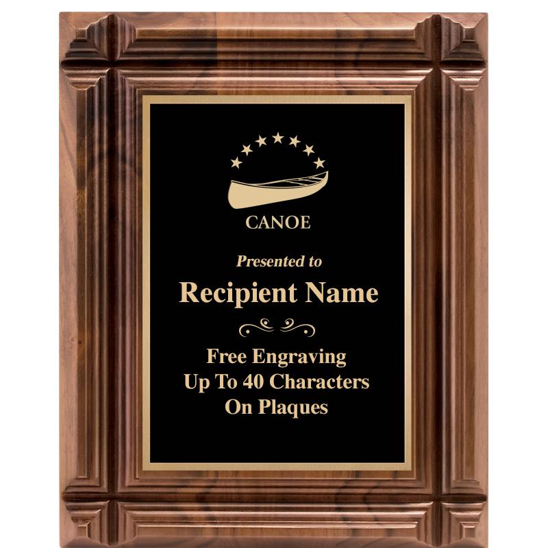 8X10 WALNUT GROOVE PLAQUE