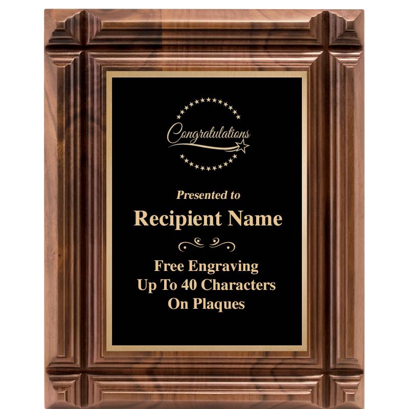 8X10 WALNUT GROOVE PLAQUE