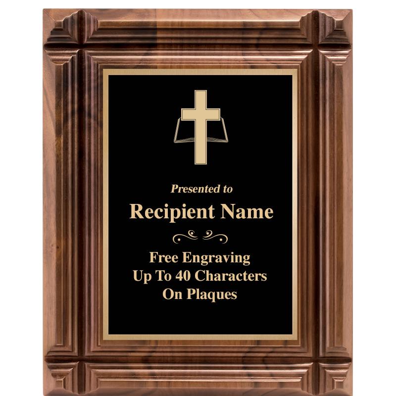 8X10 WALNUT GROOVE PLAQUE