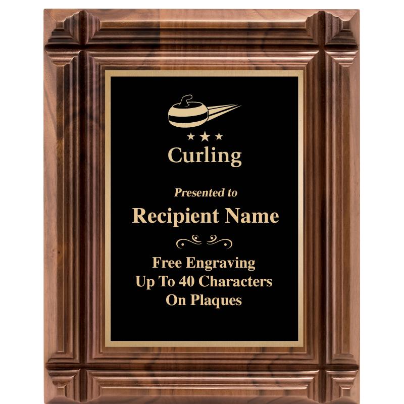 8X10 WALNUT GROOVE PLAQUE