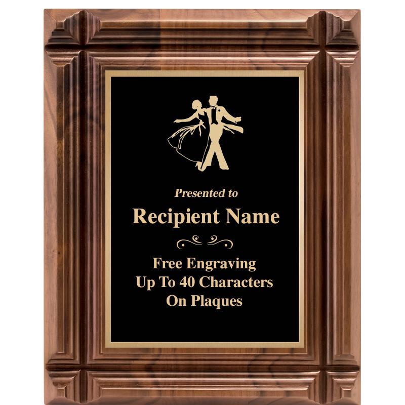 8X10 WALNUT GROOVE PLAQUE