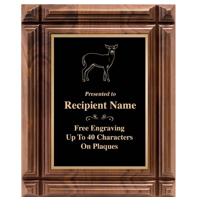 8X10 WALNUT GROOVE PLAQUE