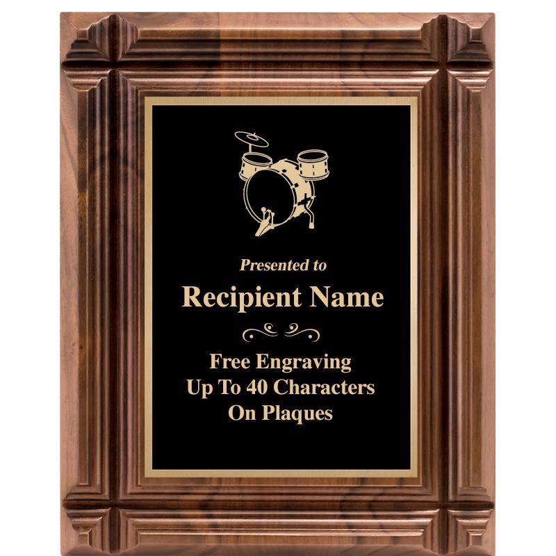 8X10 WALNUT GROOVE PLAQUE