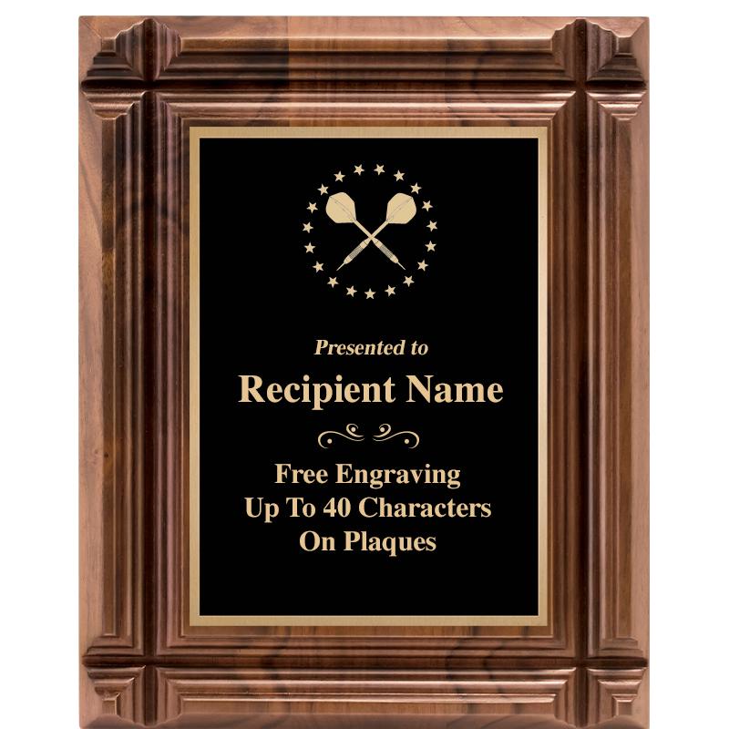 8X10 WALNUT GROOVE PLAQUE