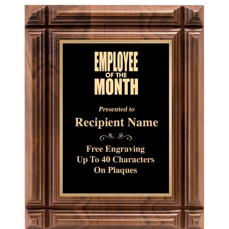 8X10 WALNUT GROOVE PLAQUE