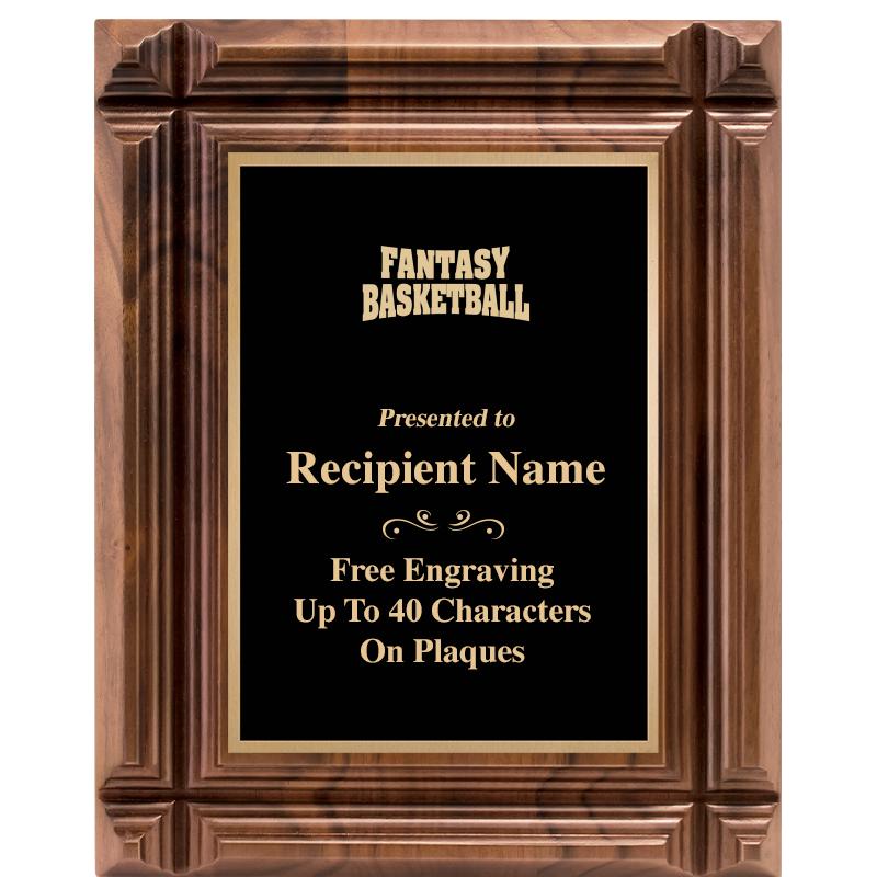 8X10 WALNUT GROOVE PLAQUE