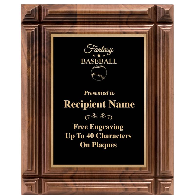 8X10 WALNUT GROOVE PLAQUE