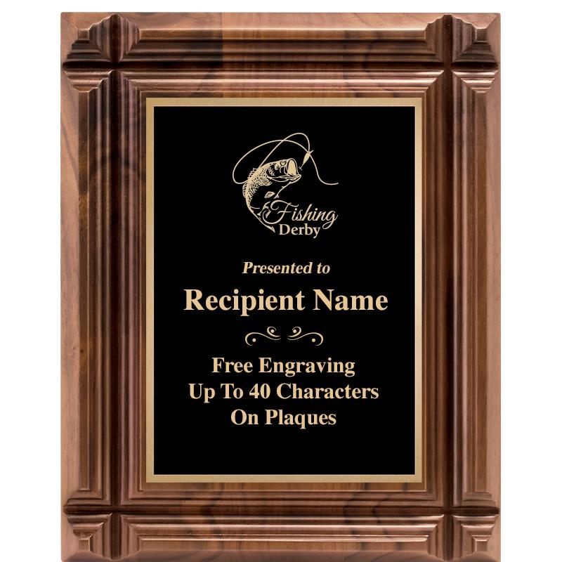 8X10 WALNUT GROOVE PLAQUE