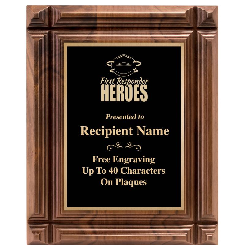 8X10 WALNUT GROOVE PLAQUE