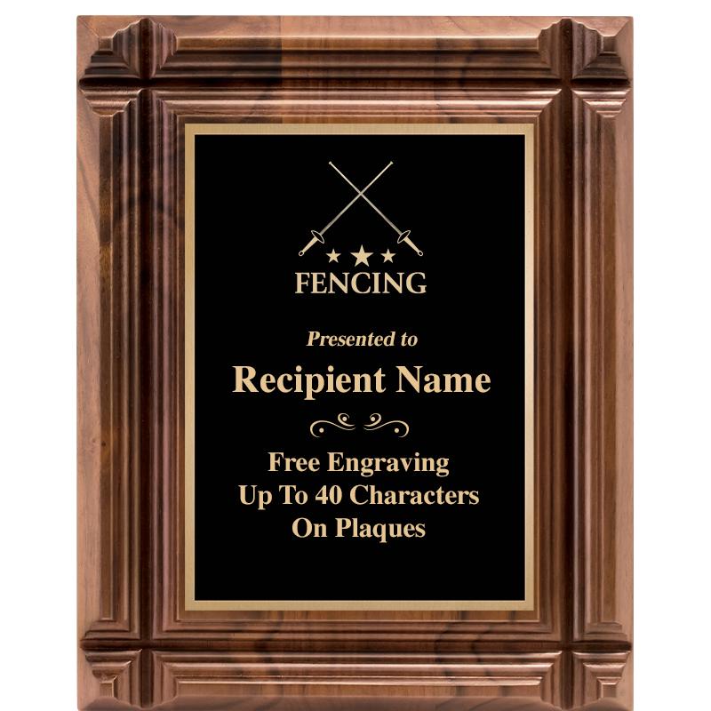 8X10 WALNUT GROOVE PLAQUE