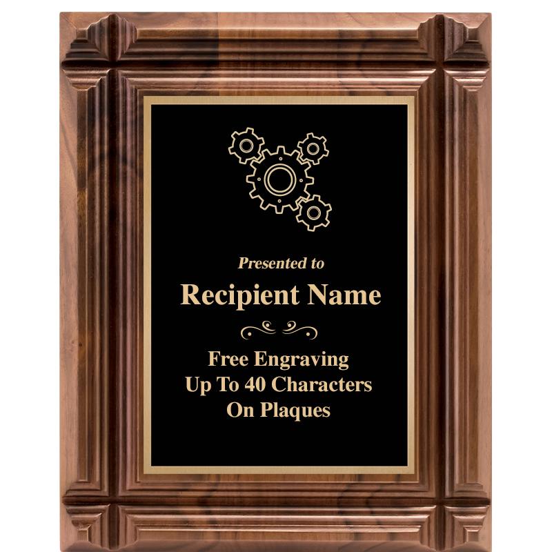 8X10 WALNUT GROOVE PLAQUE