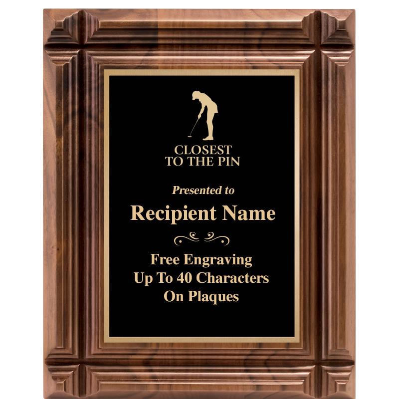 8X10 WALNUT GROOVE PLAQUE