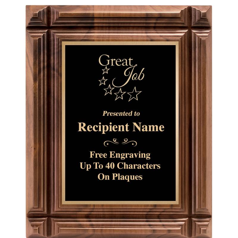 8X10 WALNUT GROOVE PLAQUE