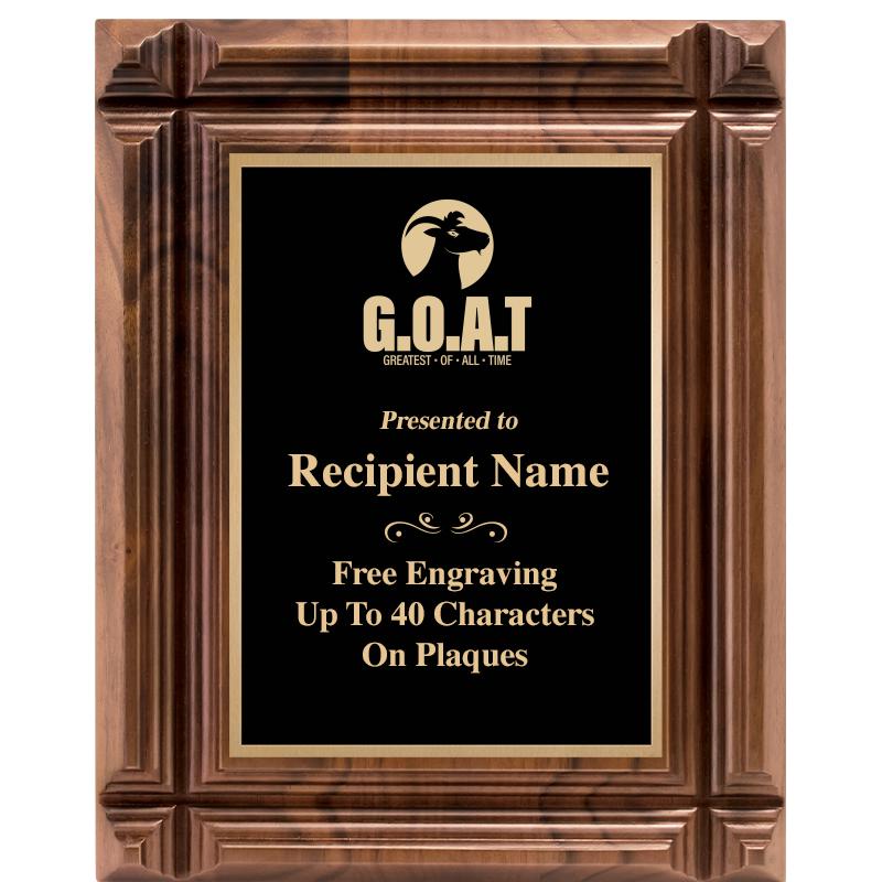 8X10 WALNUT GROOVE PLAQUE