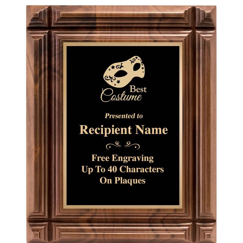 8X10 WALNUT GROOVE PLAQUE