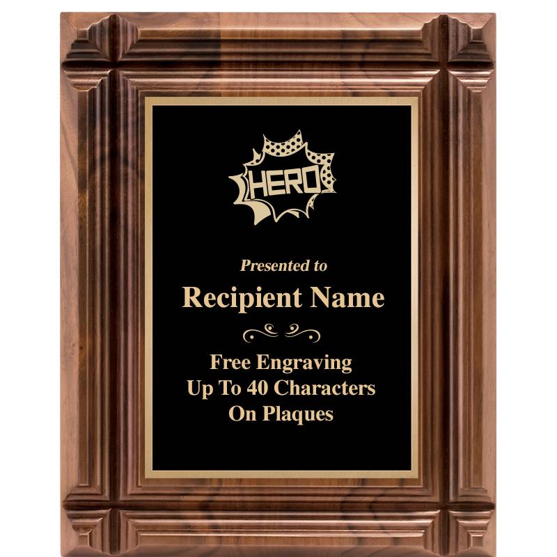 8X10 WALNUT GROOVE PLAQUE