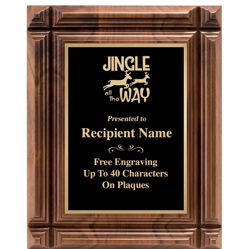 8X10 WALNUT GROOVE PLAQUE