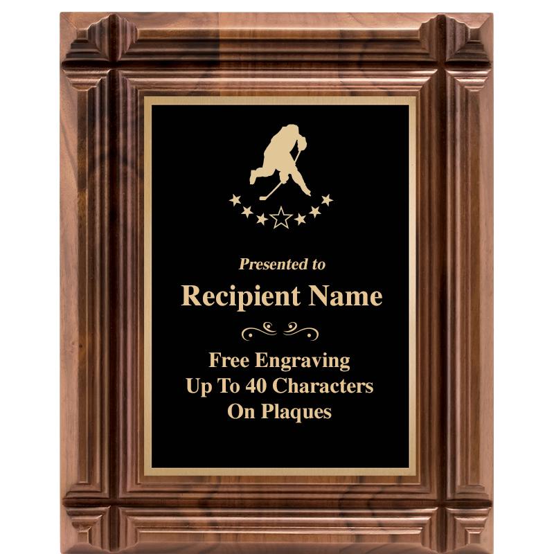 8X10 WALNUT GROOVE PLAQUE