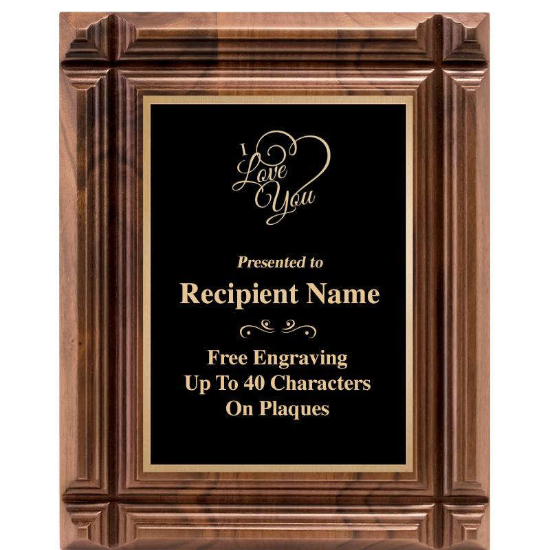 8X10 WALNUT GROOVE PLAQUE