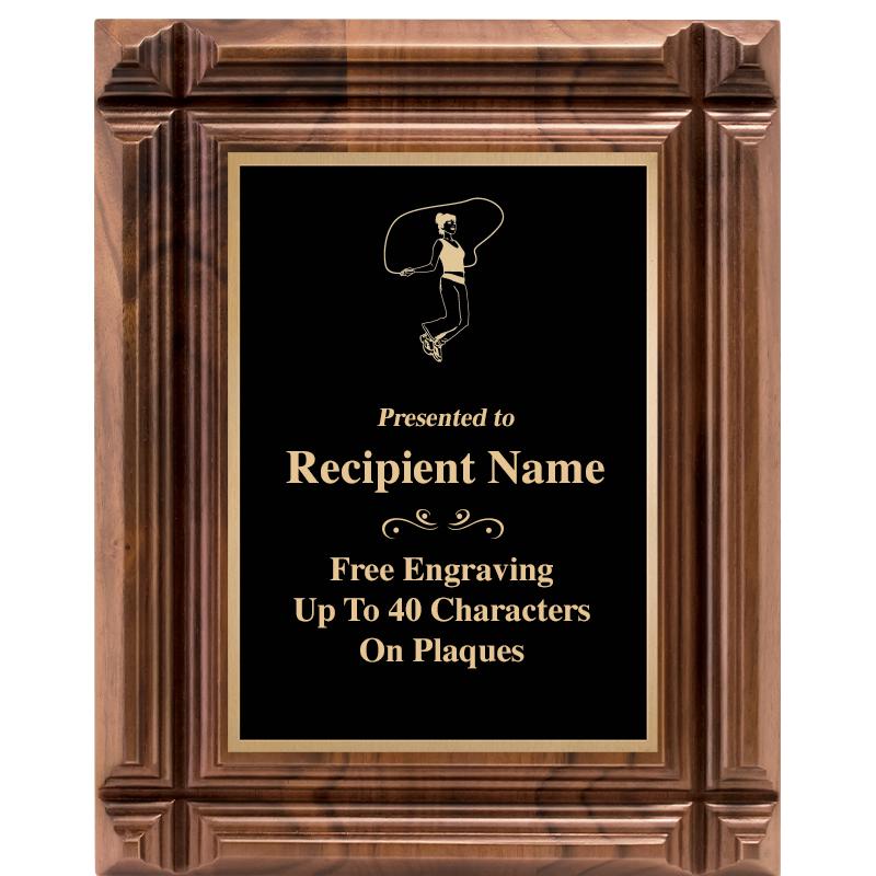 8X10 WALNUT GROOVE PLAQUE