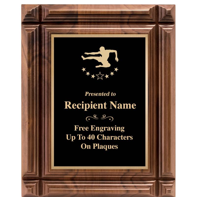 8X10 WALNUT GROOVE PLAQUE