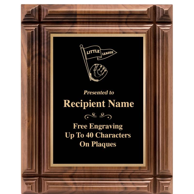 8X10 WALNUT GROOVE PLAQUE