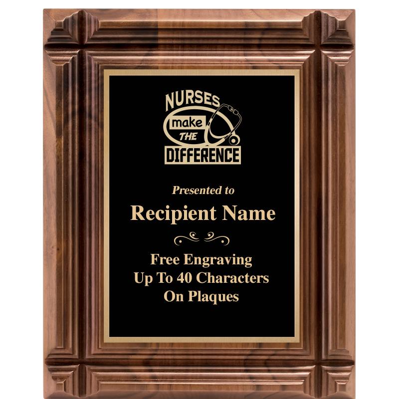 8X10 WALNUT GROOVE PLAQUE