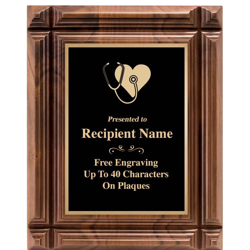 8X10 WALNUT GROOVE PLAQUE