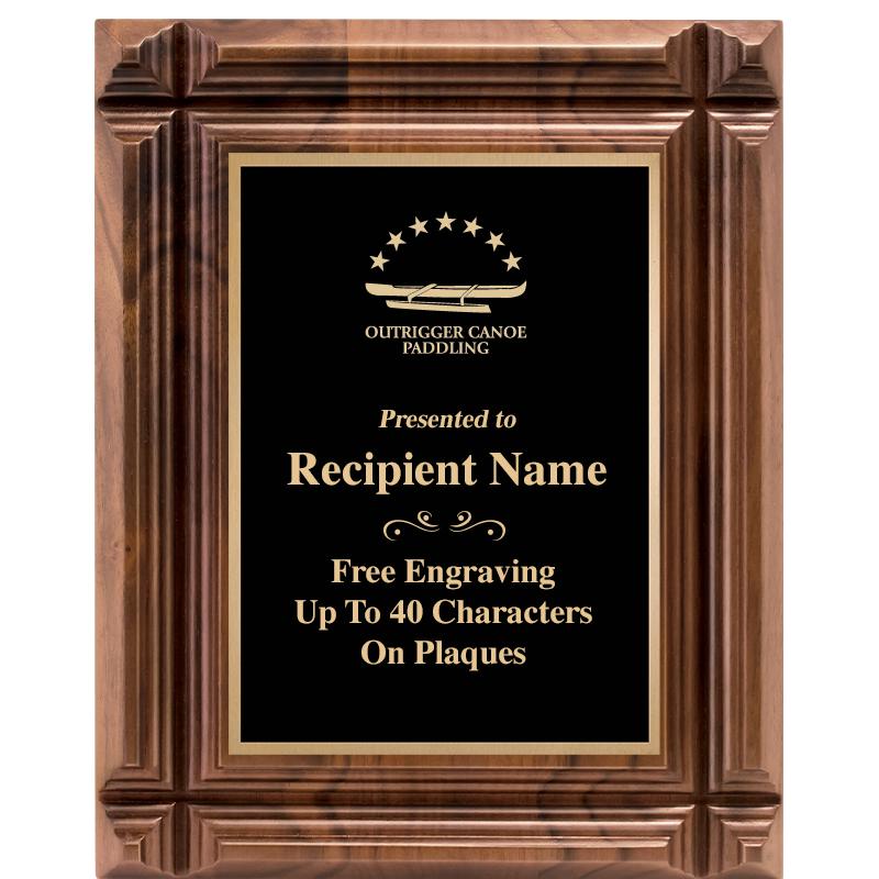 8X10 WALNUT GROOVE PLAQUE