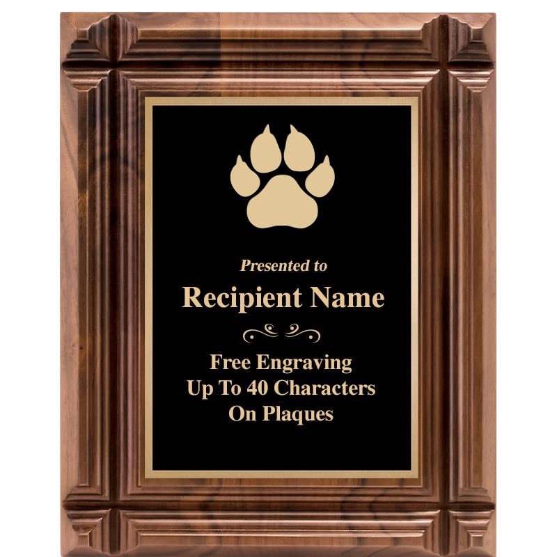 8X10 WALNUT GROOVE PLAQUE